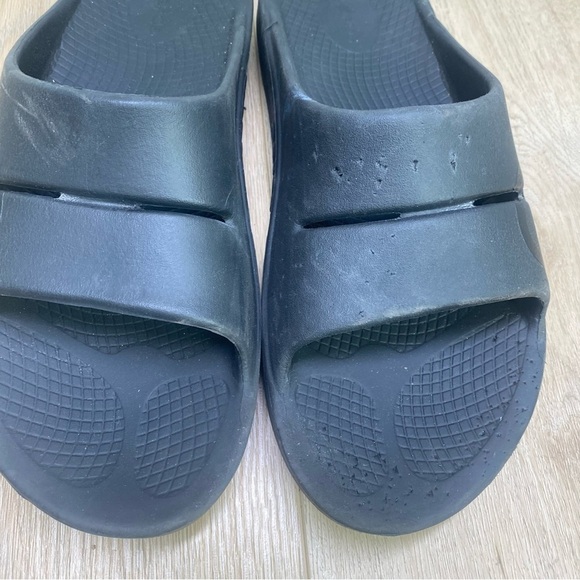 OOFOS Mens OOAHH Recovery Slide Sandal Black Size 10 - Picture 4 of 6